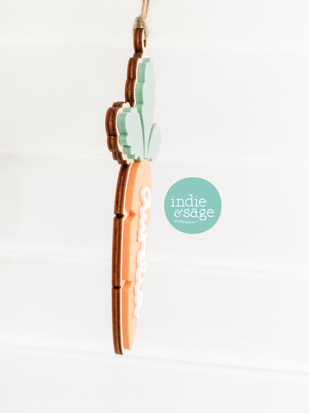 Personalised Carrot Easter Basket Tag – Custom Easter Basket Name Tag