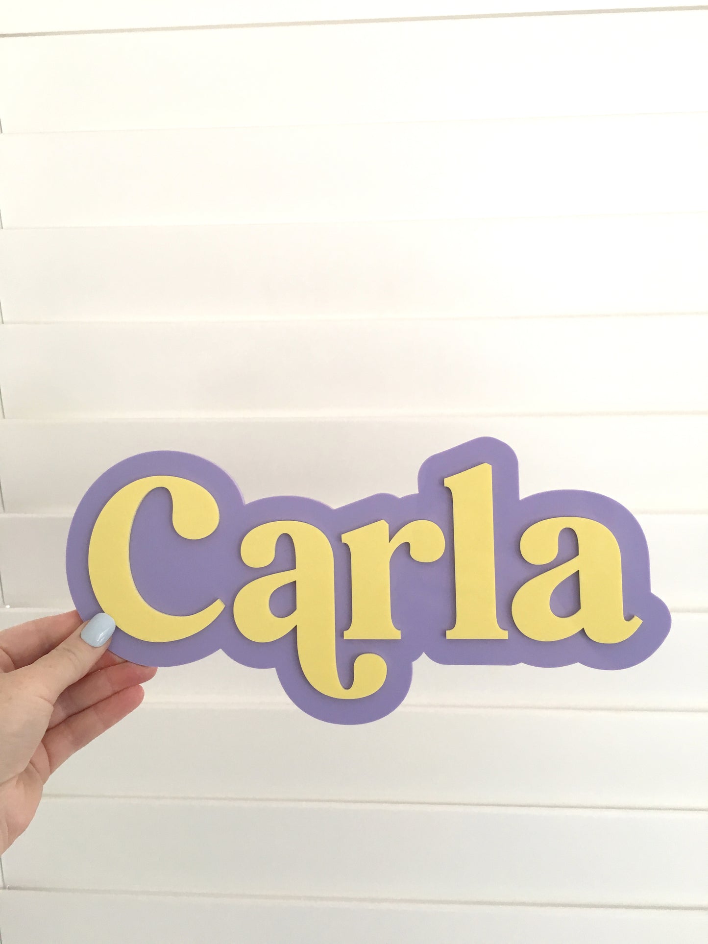 Personalised Acrylic Name Sign | 3D Double Layer Nursery Name Plaque | Custom Kids Room Decor | 15cm 20cm 30cm 40cm