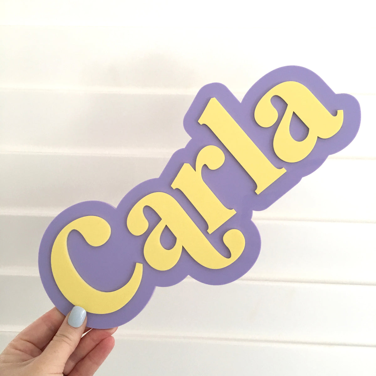 Personalised Acrylic Name Sign | 3D Double Layer Nursery Name Plaque | Custom Kids Room Decor | 15cm 20cm 30cm 40cm