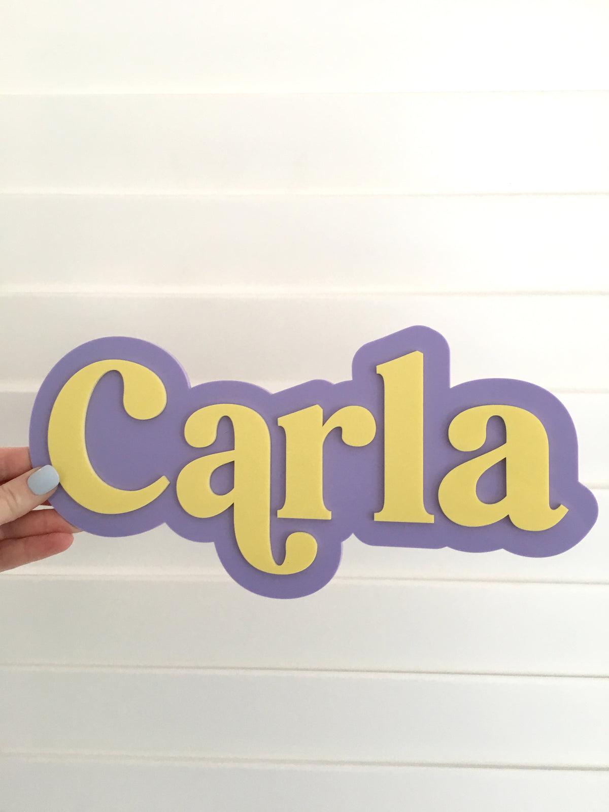 Personalised Acrylic Name Sign | 3D Double Layer Nursery Name Plaque | Custom Kids Room Decor | 15cm 20cm 30cm 40cm