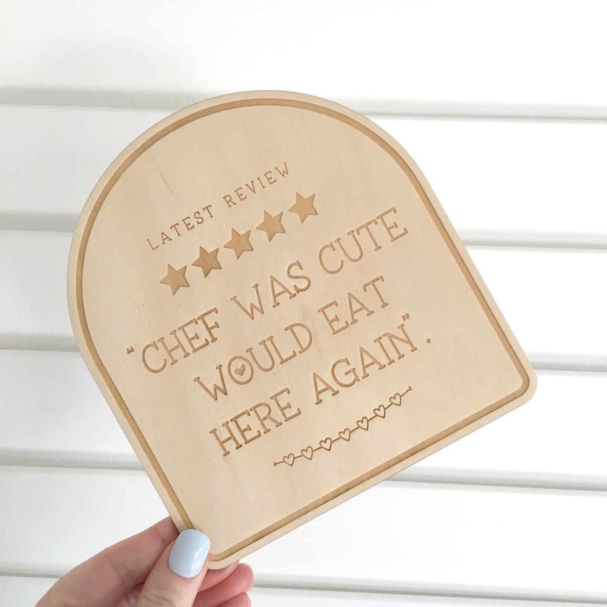 SALE PIECE - Chef was Cute Engraved Sign