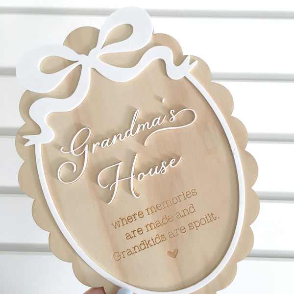 SALE PIECE - Grandma's House Sign