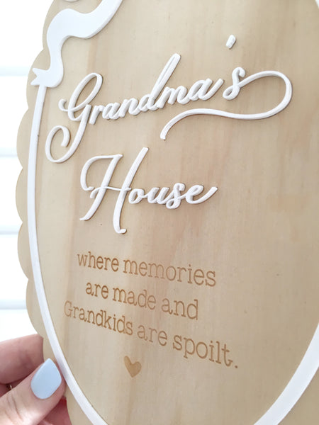 SALE PIECE - Grandma's House Sign