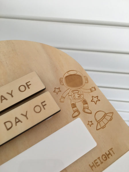 SALE PIECE - First and Last Day of School Sign / Space Design [Add your name]
