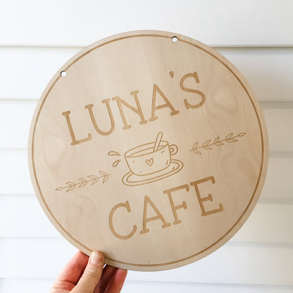Personalised Kids Cafe Sign (Kids kitchen sign, Playroom Sign) - Personalise it!