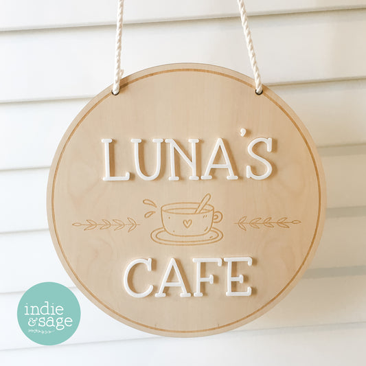 Personalised Kids Cafe Sign (Kids kitchen sign, Playroom Sign) - Personalise it!