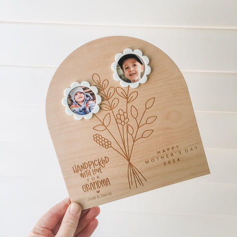 Handpicked with Love Mother's Day Photo Plaque