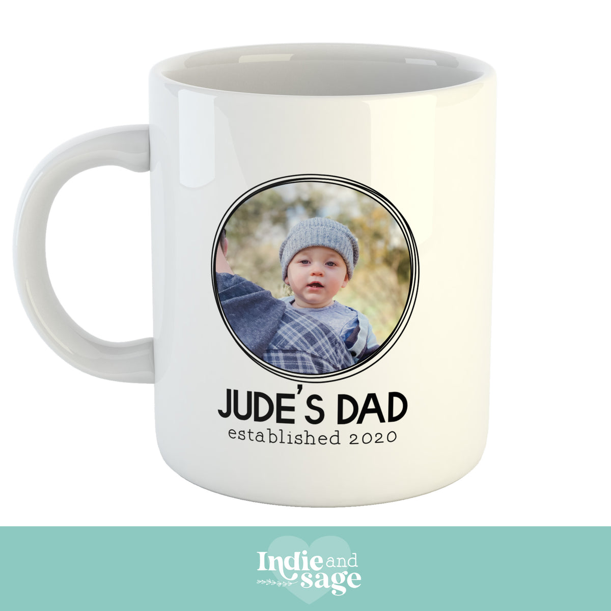 Personalised Photo Mug - Established With Message