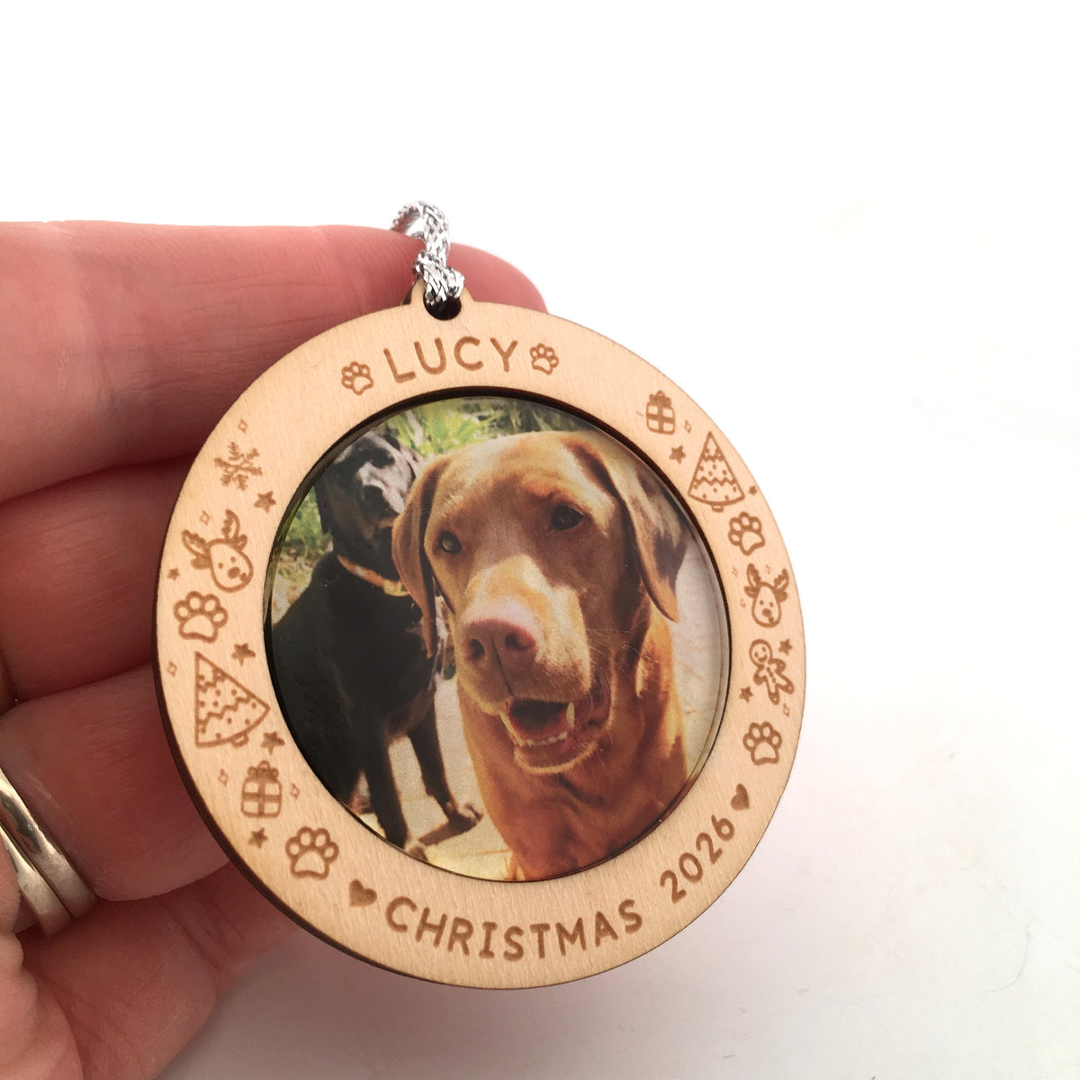 Personalised Christmas Photo Ornament | Custom Family & Pet Keepsake