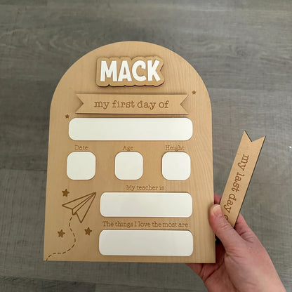 Personalised Back To School Board - Paper Plane Design
