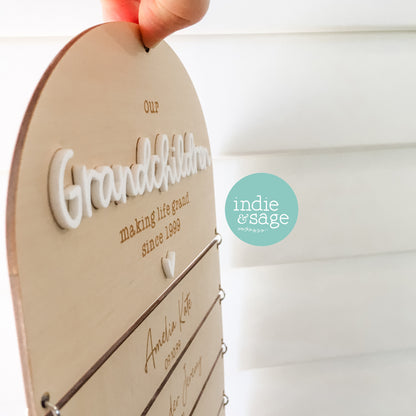 Personalised Our Grandchildren Family Name Sign | Custom Grandma Keepsake Gift