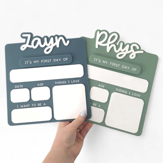 Acrylic Back to School Sign - Choose your colour