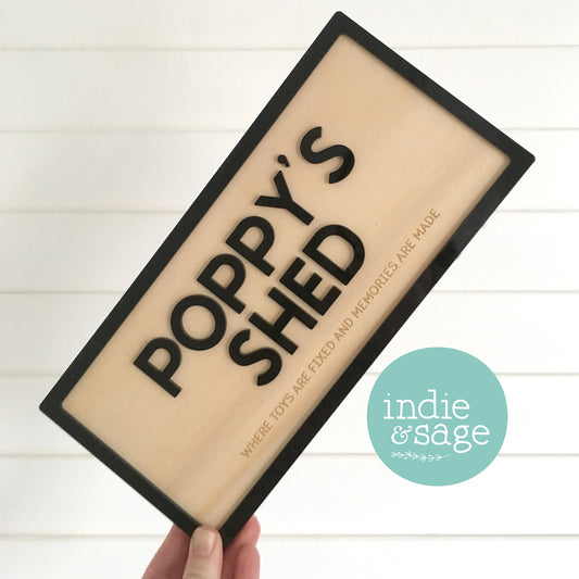 Personalised Shed Sign - Where Toys Are Fixed & Memories Are Made