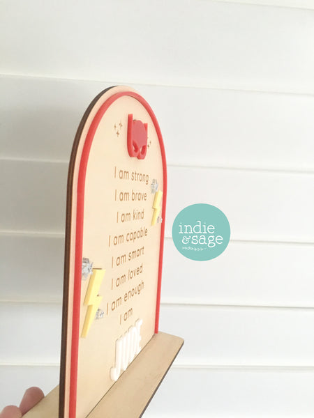 Personalised Daily Affirmation Sign for Boys - Superhero Design