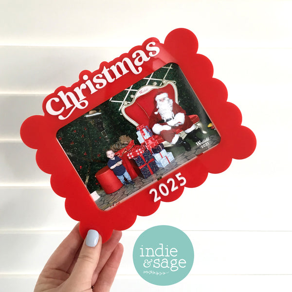 Christmas Santa Photo Frame for 6x4 Photos with photo slot - Christmas Decor 2025