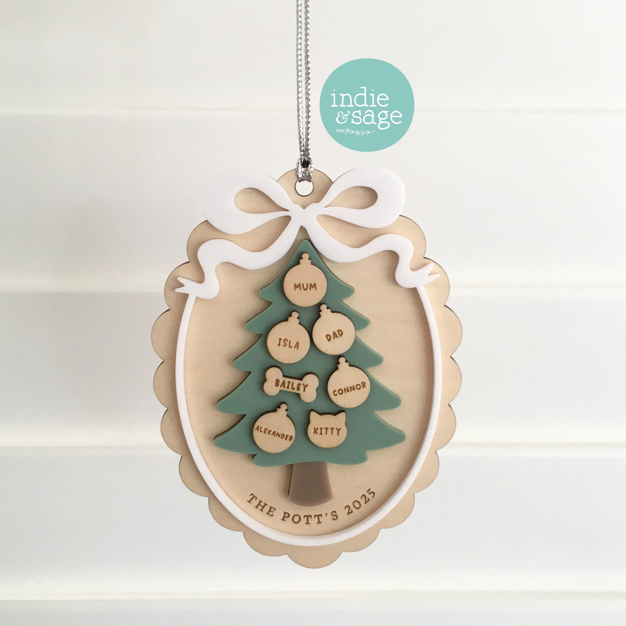 Christmas Tree Decoration - 2025 Family Christmas Ornament
