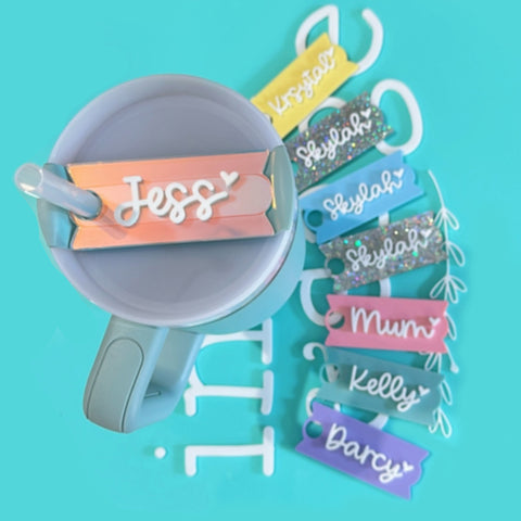 Personalised Stanley Name Plate / Stanley Cup Topper - The Must-Have Cup Accessory!
