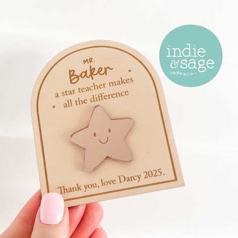 Teacher Gifts - Personalised Magnet, A Star Teacher Makes All The Difference