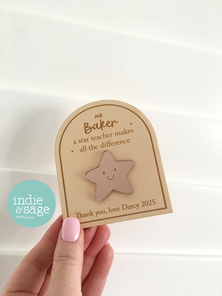 Teacher Gifts - Personalised Magnet, A Star Teacher Makes All The Difference