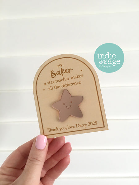 Teacher Gifts - Personalised Magnet, A Star Teacher Makes All The Difference
