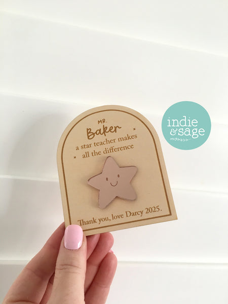 Teacher Gifts - Personalised Magnet, A Star Teacher Makes All The Difference