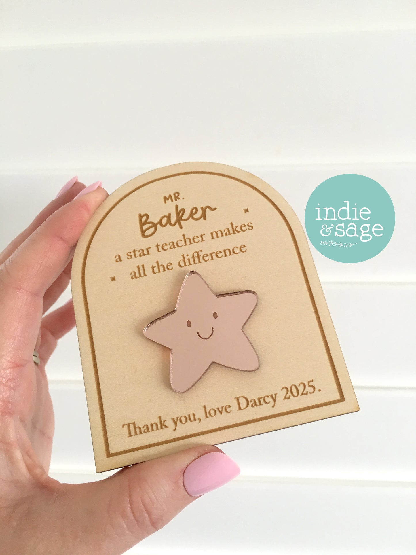 Teacher Gifts - Personalised Magnet, A Star Teacher Makes All The Difference