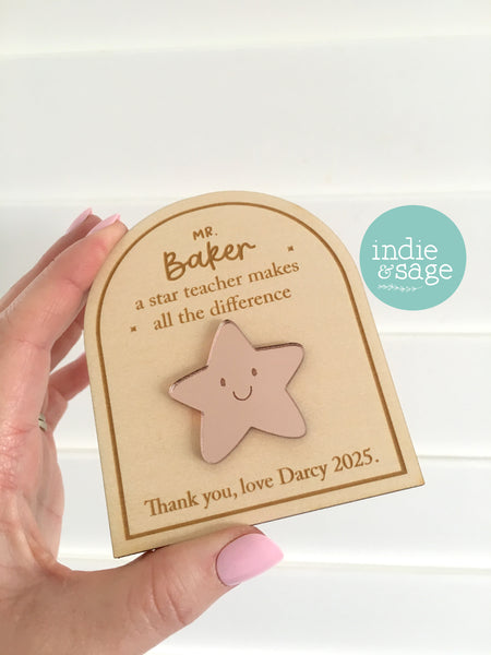 Teacher Gifts - Personalised Magnet, A Star Teacher Makes All The Difference