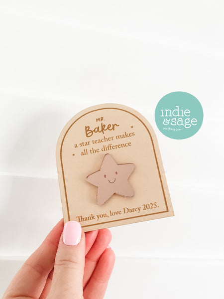 Teacher Gifts - Personalised Magnet, A Star Teacher Makes All The Difference
