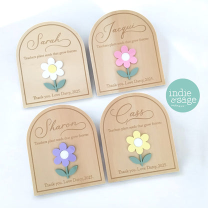Teacher Gift Ideas - Personalised Magnet, Teachers Plant Seeds That Grow Forever