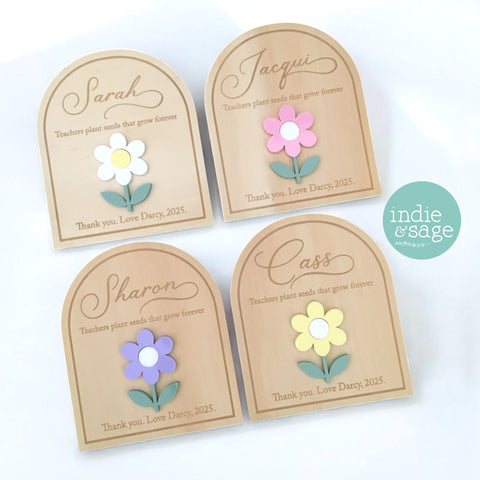 Teacher Gift Ideas - Personalised Magnet, Teachers Plant Seeds That Grow Forever