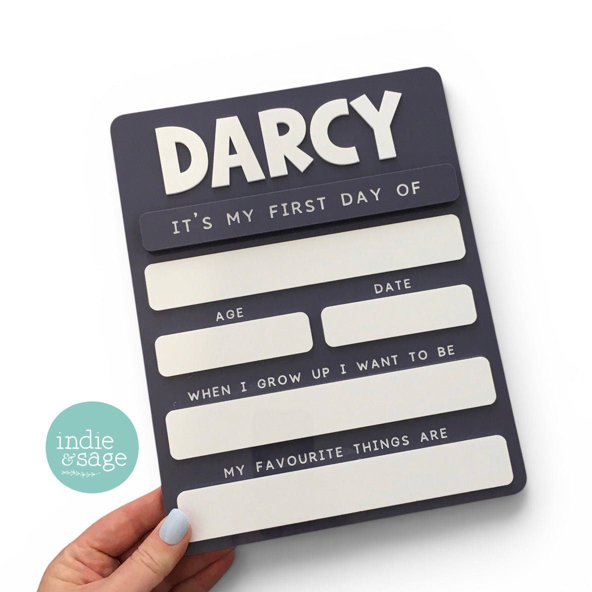 Personalised Acrylic First Day of School Sign