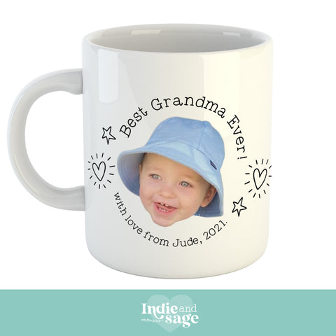 Personalised Photo Mug, Baby Face Mug, Baby Face Gift, Personalised Gifts for Daddy