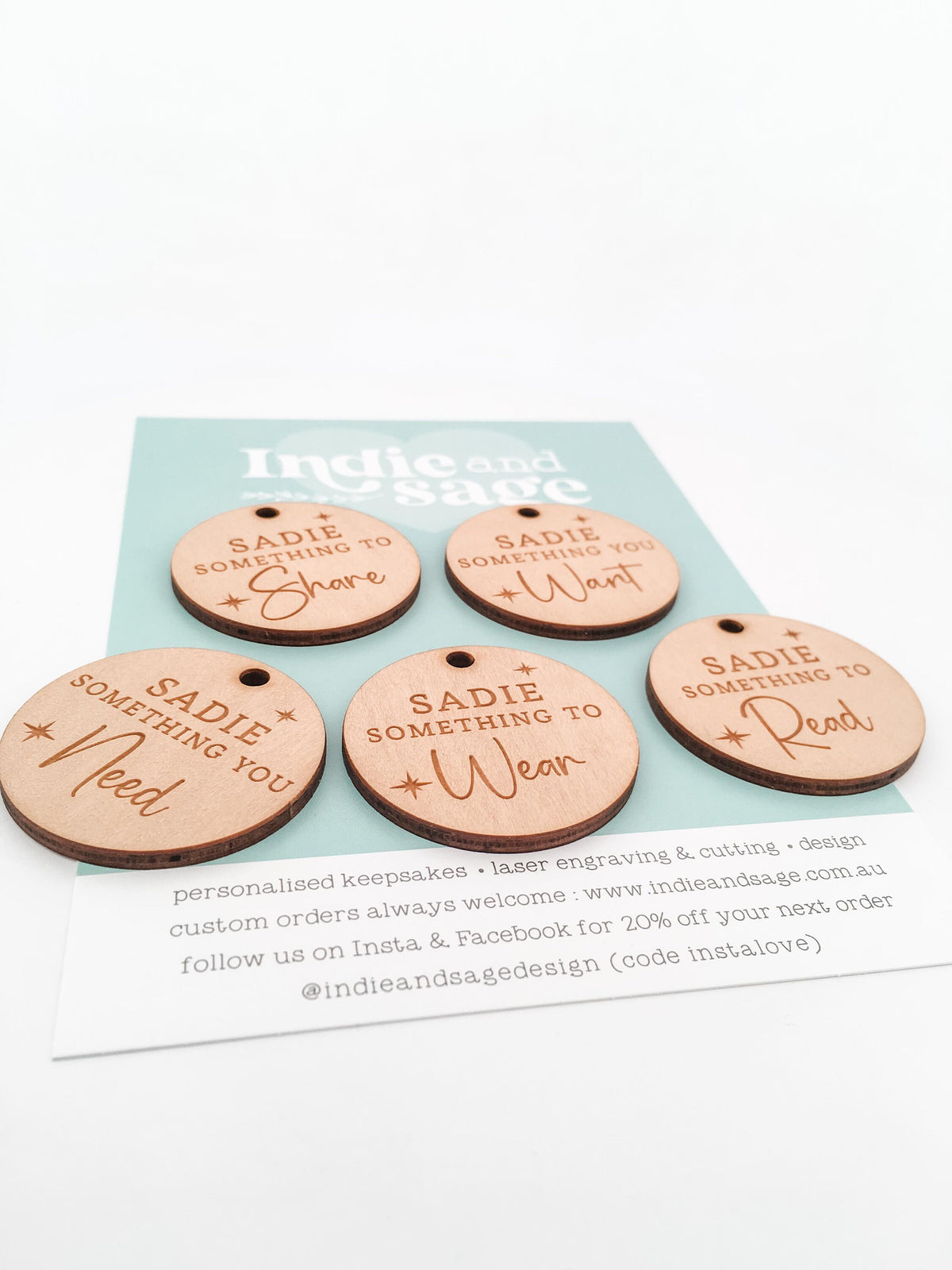 Personalised Mini Something Gift Tags, Christmas Gift Tags, Something To Gift Tags, Mindful Gift Tags, Wooden Gift Tags, Christmas Gift