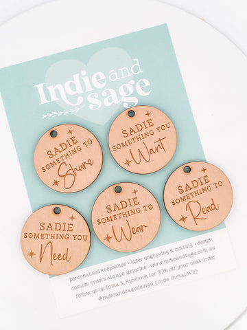 Personalised Mini Something Gift Tags, Christmas Gift Tags, Something To Gift Tags, Mindful Gift Tags, Wooden Gift Tags, Christmas Gift