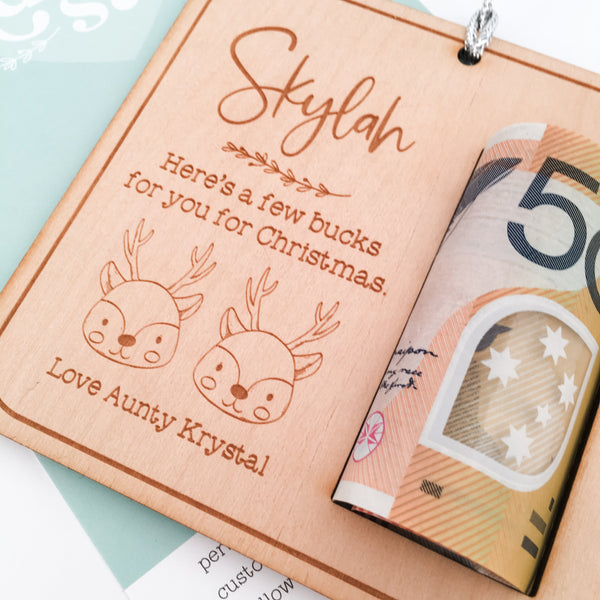 Personalised Christmas Gift Money Holder, Money Holder, Personalised Christmas Gifts, Christmas, Gift Card Holder, Christmas Gifts for Her