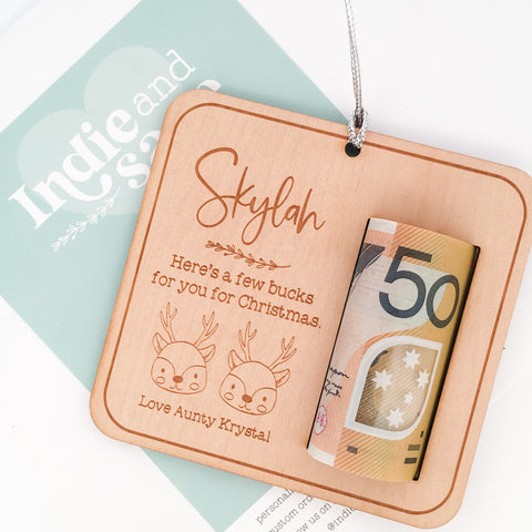 Personalised Christmas Gift Money Holder, Money Holder, Personalised Christmas Gifts, Christmas, Gift Card Holder, Christmas Gifts for Her
