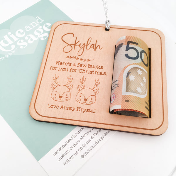Personalised Christmas Gift Money Holder, Money Holder, Personalised Christmas Gifts, Christmas, Gift Card Holder, Christmas Gifts for Her