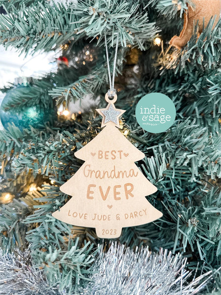 Personalized Christmas Ornament / Christmas Gift Tag, Gift, Personalised Gift, Best Holiday Gifts, Gift for Her, Personalized Gift Grandma
