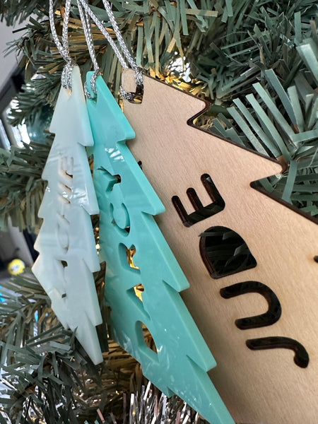Personalised Christmas Tree Decoration doubles as a Stocking Tag, Personalised Gift Tag, Christmas Gift, Ornaments, Christmas, Gifts for her