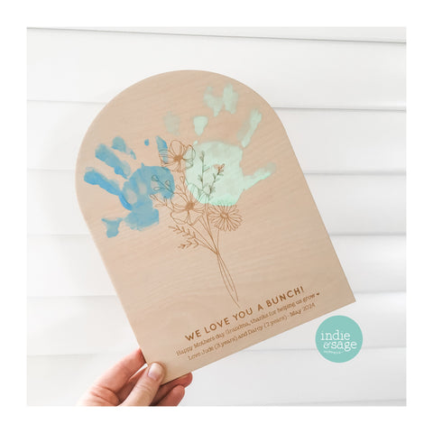 We Love You A Bunch - Personalised Mothers Day Handprint Plaque
