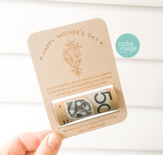 Personalised Mothers Day Gift - Money Holder