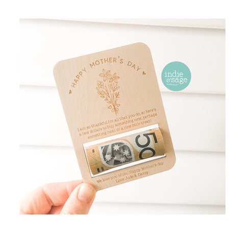 Personalised Mothers Day Gift - Money Holder
