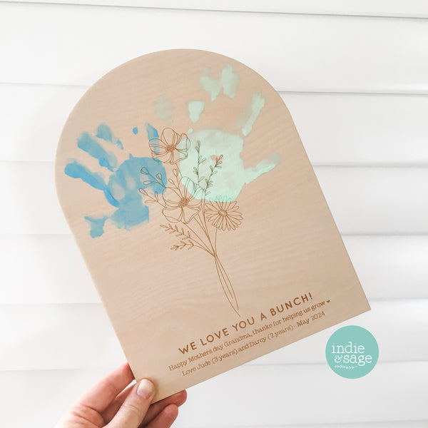 We Love You A Bunch - Personalised Mothers Day Handprint Plaque