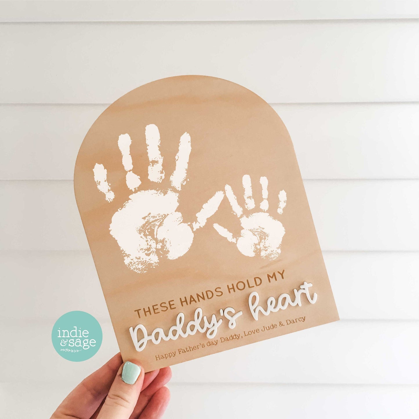 Personalised Handprint Plaque - These Hands Hold