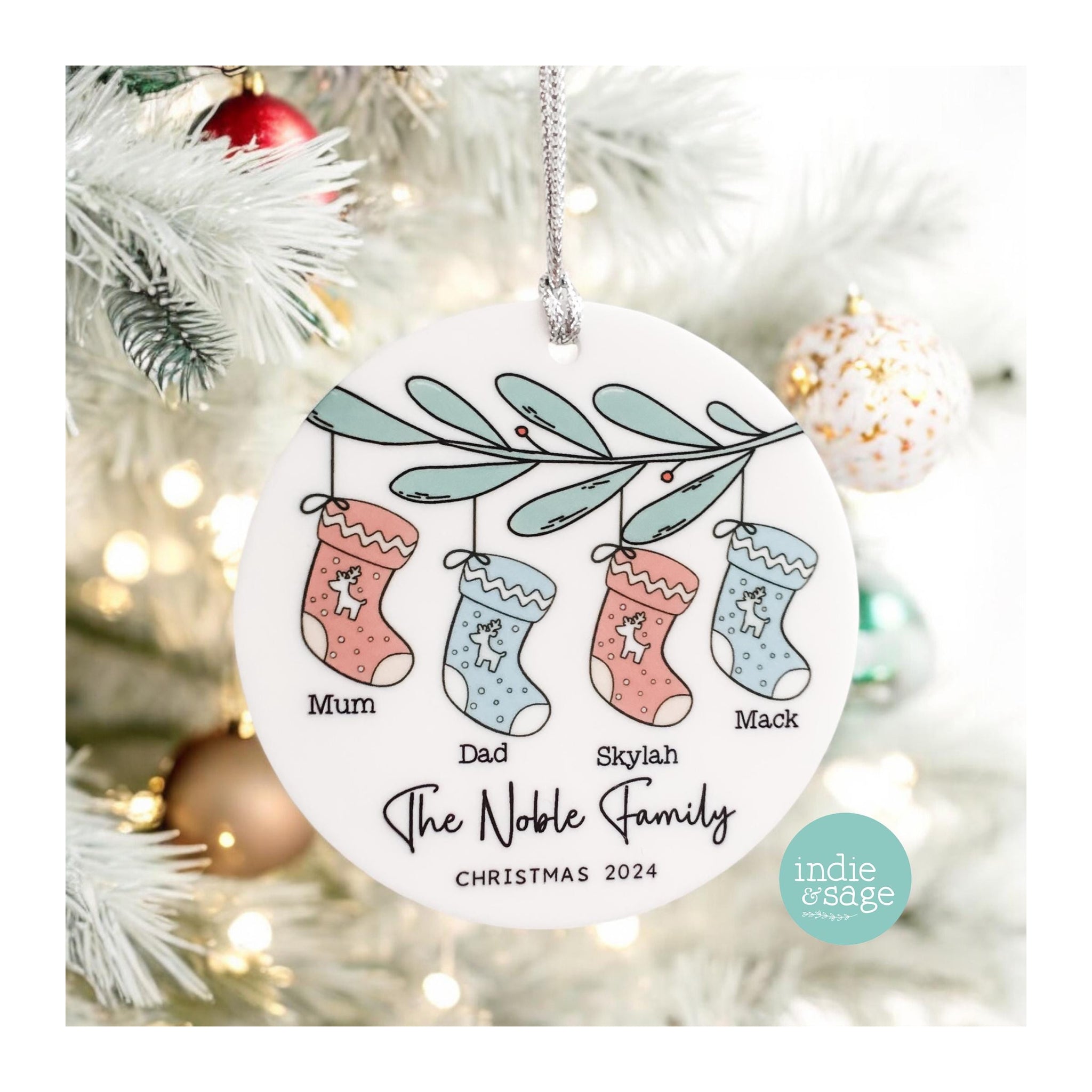 Personalised Family Christmas Ornament - Christmas Decorations Christmas Christmas Gifts Ornaments First Christmas Ornament First Christmas