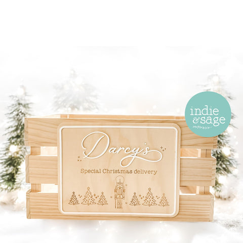 Christmas Eve Box Sign | Personalised Christmas Box/Crate Sign | Special Delivery Plaque