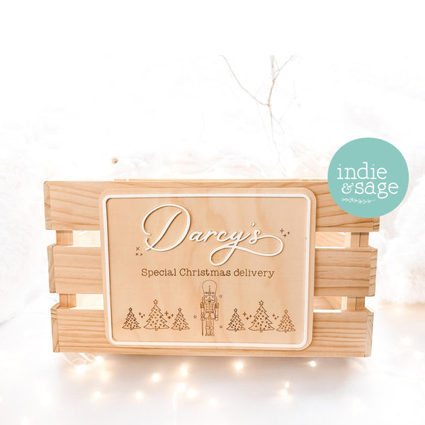 Christmas Eve Box Sign | Personalised Christmas Box/Crate Sign | Special Delivery Plaque