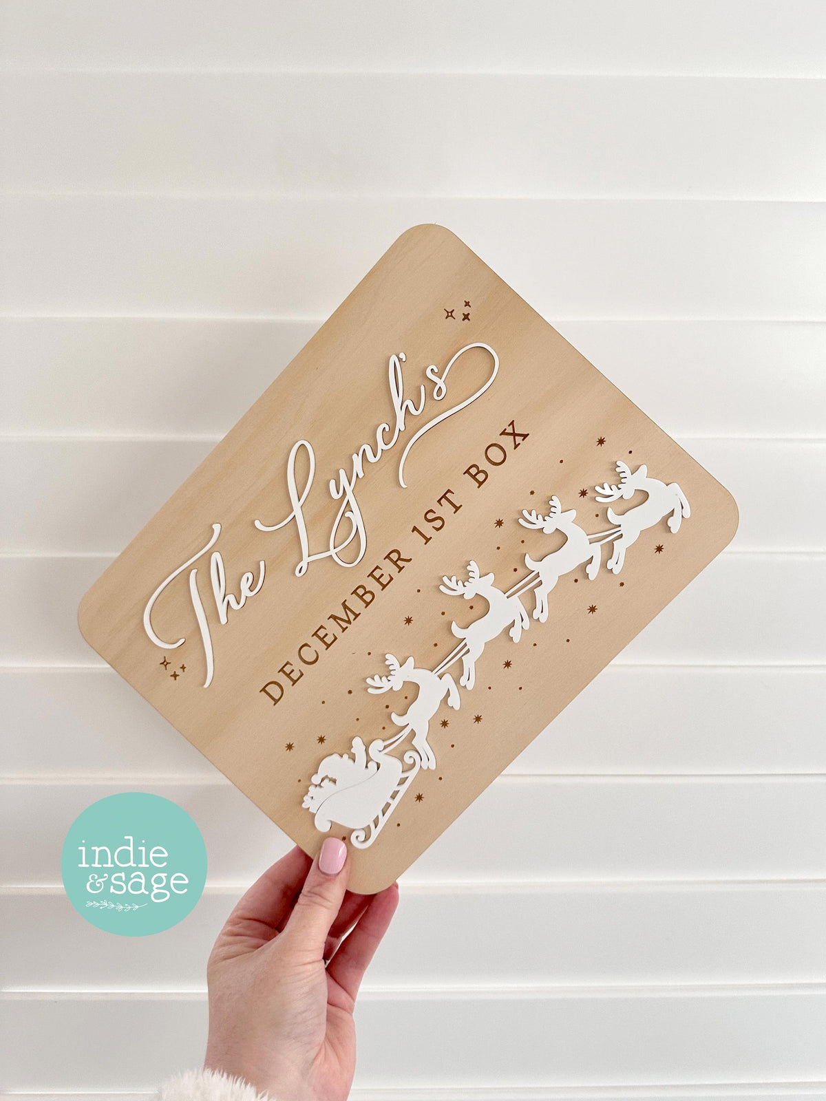 December 1st Box Sign | Personalised Christmas Box/Crate Sign | Special Delivery Plaque | Christmas Eve Crate Sign