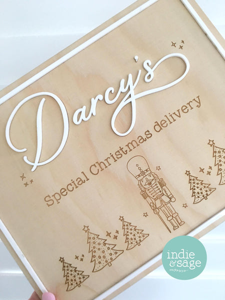 Christmas Eve Box Sign | Personalised Christmas Box/Crate Sign | Special Delivery Plaque