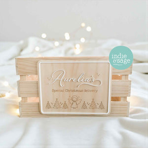 Christmas Eve Box Sign for Girls | Personalised Christmas Box/Crate Sign | Special Delivery Plaque, Girls Christmas